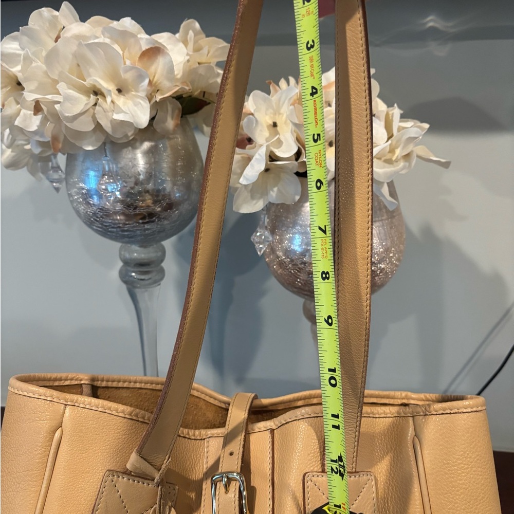Elegant Tan Leather Tote Bag